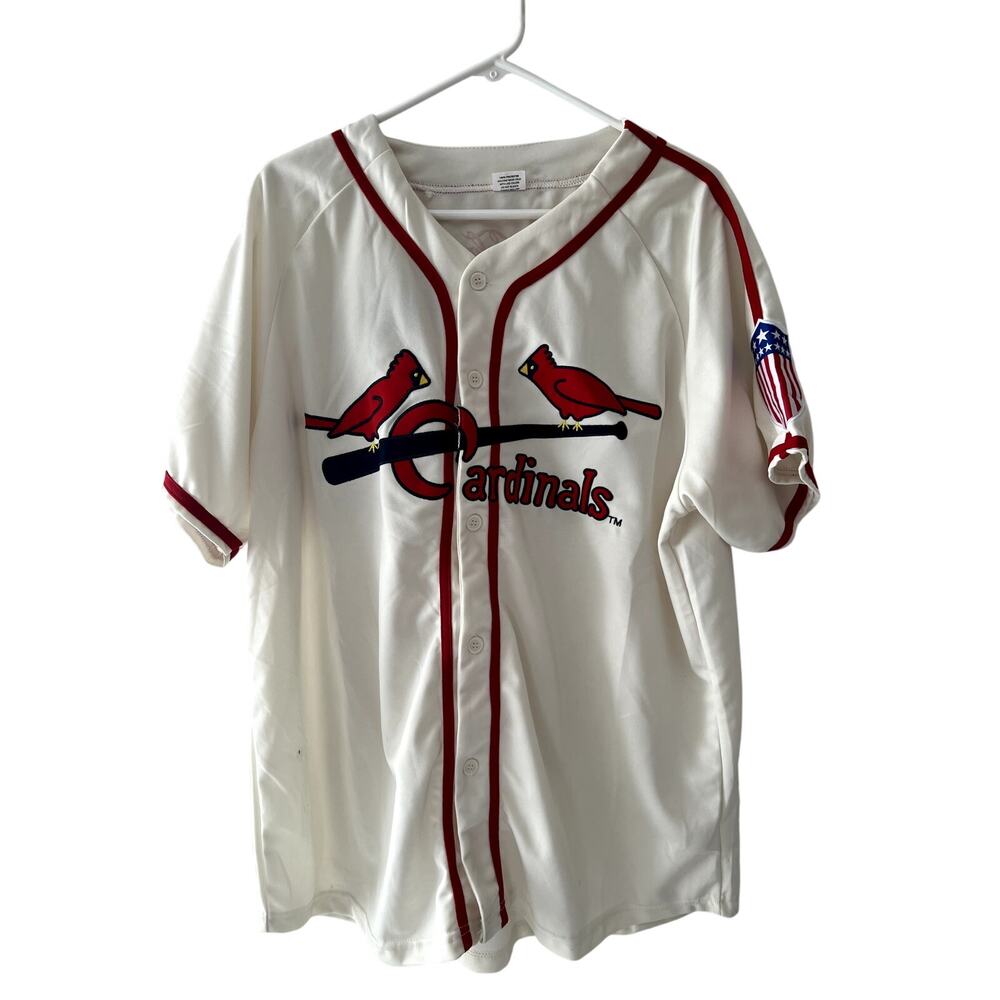 St. Louis Cardinals MLB Vintage Style Coca Cola Button Up XL Jersey New